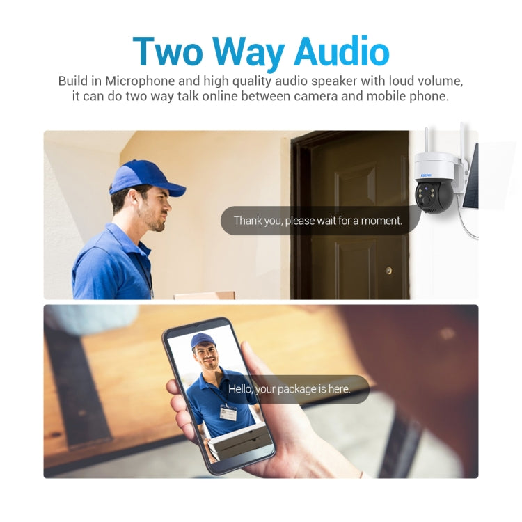 ESCAM QF170 2MP WiFi Full Color Night Vision Two-way Audio Solar Camera, QF170 ESCAM QF170 2MP WiFi Full Color Night Vision Two-way Audio Solar Camera, QF170